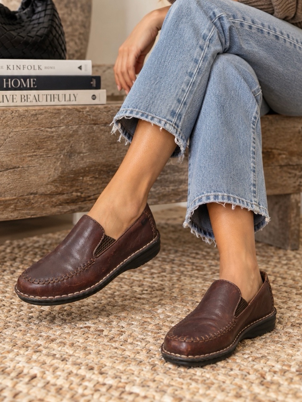 Børn Brown Leather Slip-On Loafers Women’s 7 / EU 38 Handcrafted Comfort Shoes
